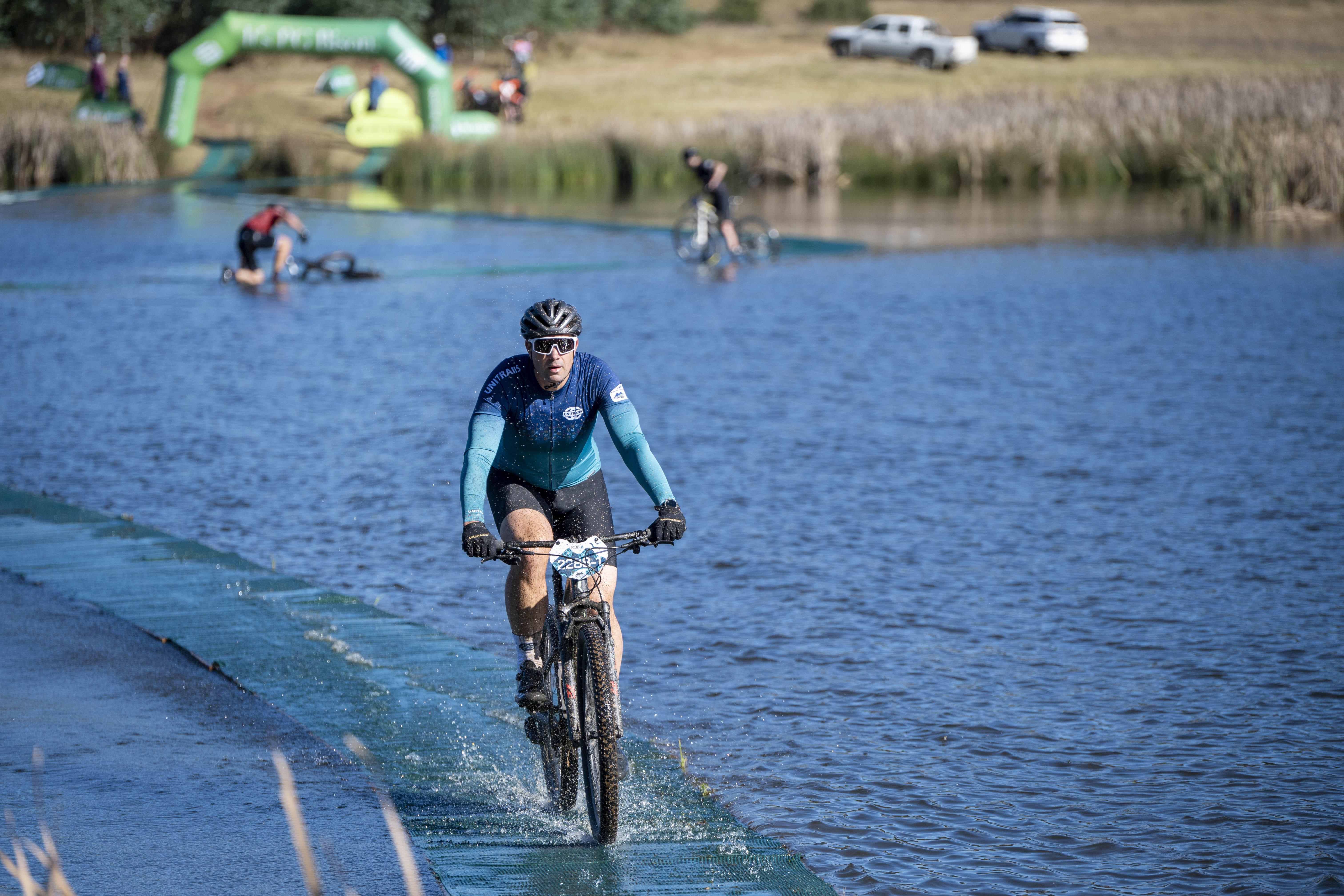 Dr Neil Cuninghame riding the Sani2C